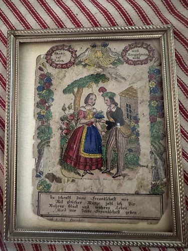 Antique german hand colored - antique,